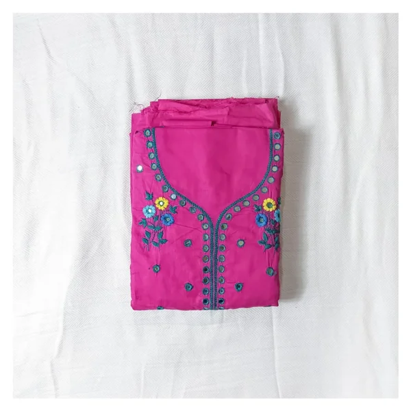 Magenta Cotton 3 Piece Unstitched | ম্যাজেন্টা এমব্রয়ডারি