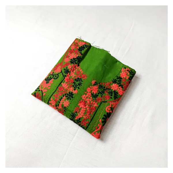 Green Cotton 3 Piece Unstitched | সবুজ এমব্রয়ডারি থ্রি পিস
