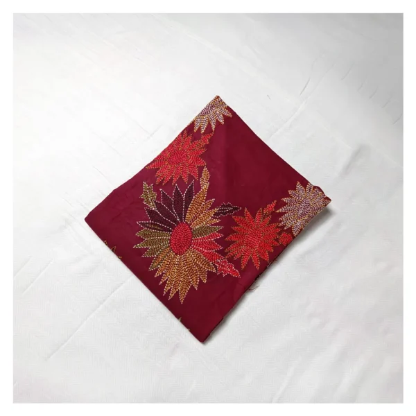 Maroon Cotton 2 Piece Unstitched | ফিরোজা এমব্রয়ডারি থ্রি পিস