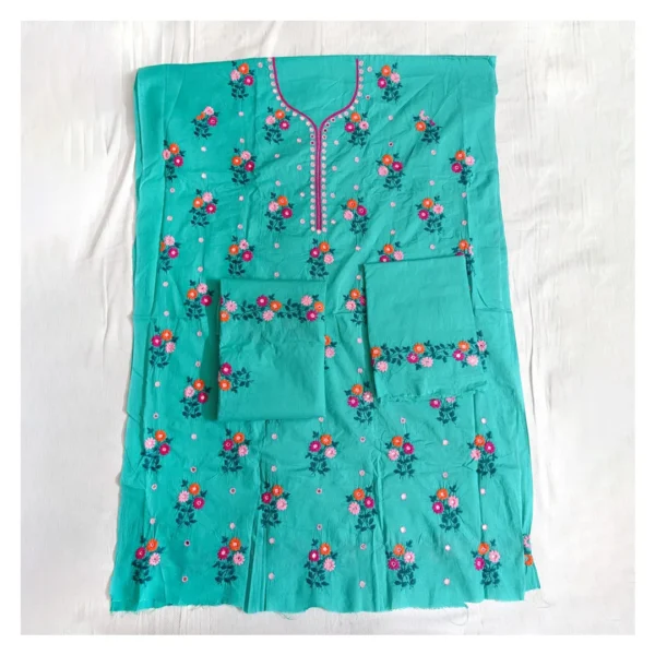 Firoza Cotton 3 Piece Unstitched | ফিরোজা এমব্রয়ডারি