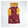 Maroon Cotton 2 Piece Unstitched | ফিরোজা এমব্রয়ডারি থ্রি পিস