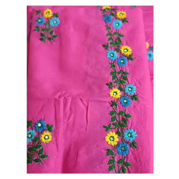 Magenta Cotton 3 Piece Unstitched | ম্যাজেন্টা এমব্রয়ডারি