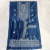 Blue Cotton 3 Piece Unstitched | নীল এমব্রয়ডারি থ্রি পিস